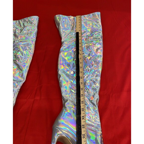Cape Robbin Bemilia Holographic Thigh High Boots for Women Over the Knee 9M - Picture 9 of 16